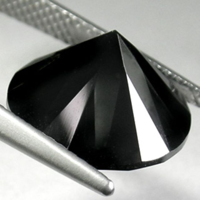 Чёрный бриллиант 5,78 ct 12,33 мм  (муассанит) - фото фото фото 1