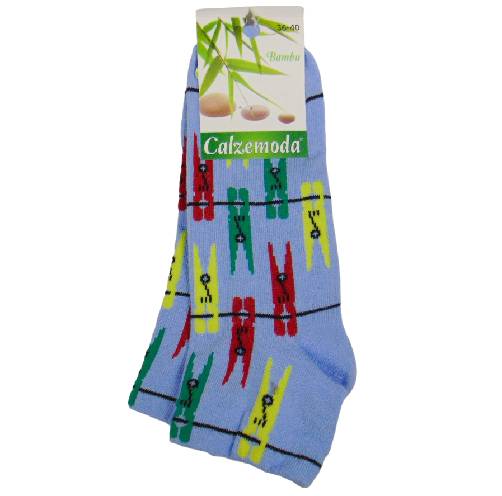 Носки с рисунком Calze Moda 36-40 голубые - фото фото фото 0