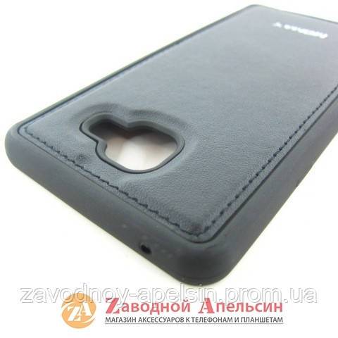 Samsung A710 2016 чехол кожа Momax black - фото фото фото 2