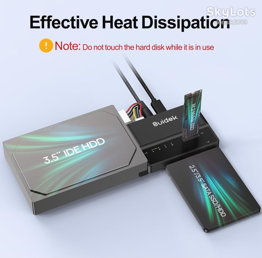 Адаптер SUIDEK  M.2 NVMe/SATA 10 Гбіт/с. Модель S1235D. Зчитувач жорстких дисків. - фото фото фото 10