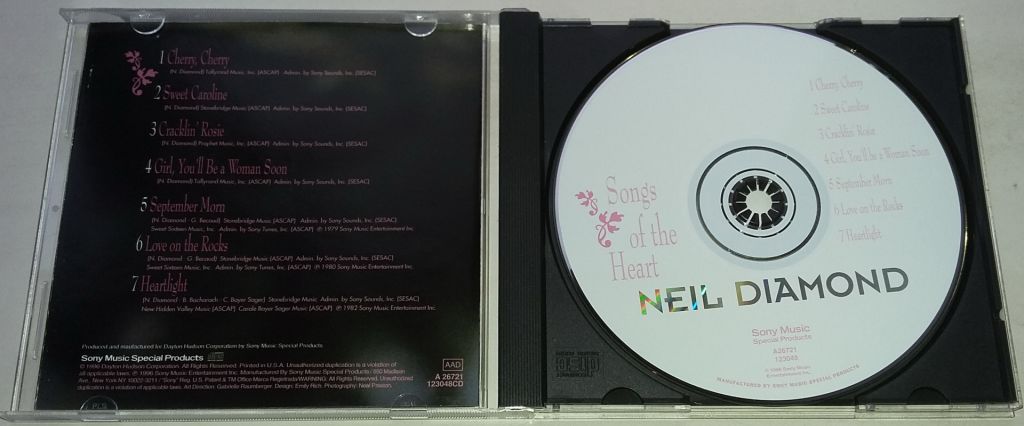 NEIL DIAMOND Songs Of The Heart  CD US - фото фото фото 1