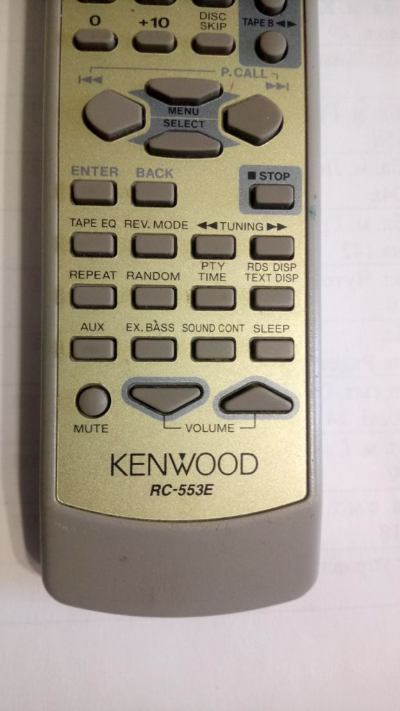ПУЛЬТ KENWOOD RC-553E  ДЛЯ МУЗ ЦЕНТРА KENWOOD - фото фото фото 2