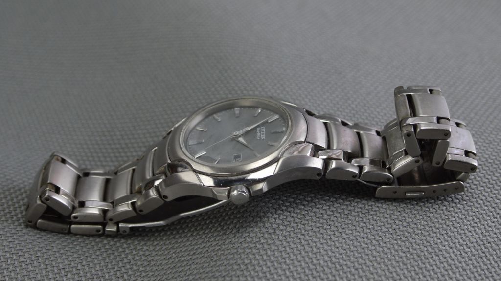 Годинник TITANIUM CITIZEN Eco-Drive 100м. дата серый циферблат №2 Вживане - фото фото фото 3