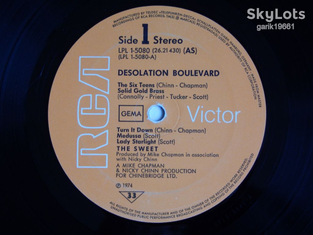 Sweet – Desolation Boulevard  (RCA Victor – LPL1 5080, Germany) NM-/EX - фото фото фото 3