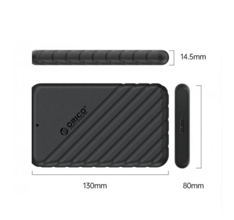Зовнішня кишеня ORICO 25PW1-U3 2.5" SSD/HDD Enclosure USB (ORICO-25PW1-U3-BK-EP-QD) Black - фото фото фото 1