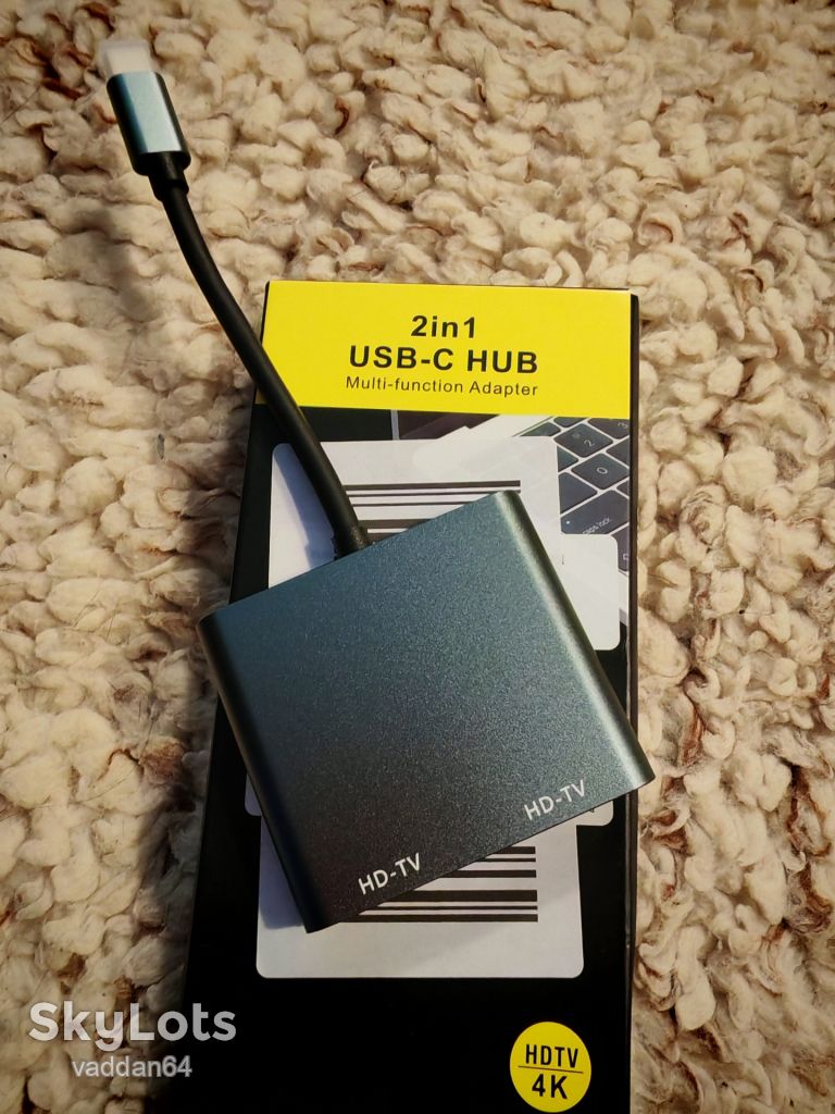 USB-C хаб-розгалужувач «2-в-1»  (USB-C Hub Multi-function Adapter) - HDMI - фото фото фото 2