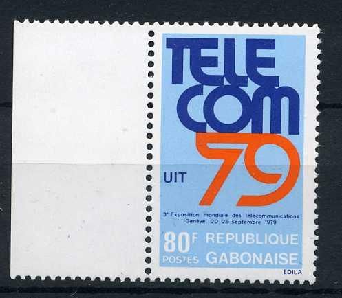 Габон Gabon 1979 Mi 707 World Exhibition TELECOM-1979, Geneva MNH - фото фото фото 0
