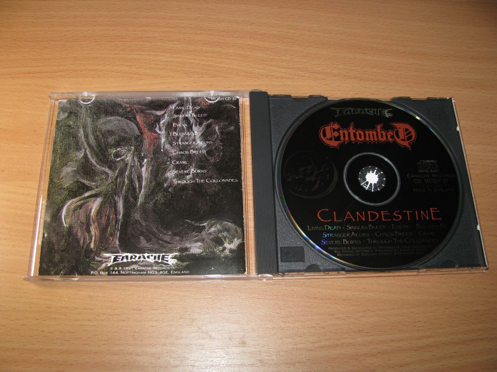 ENTOMBED - Clandestine     (1991 Earache 1st press,UK) - фото фото фото 1