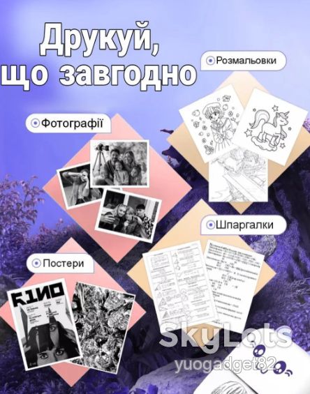 Міні принтер портативний термопринтер  бездротовий блютуз - фото фото фото 3