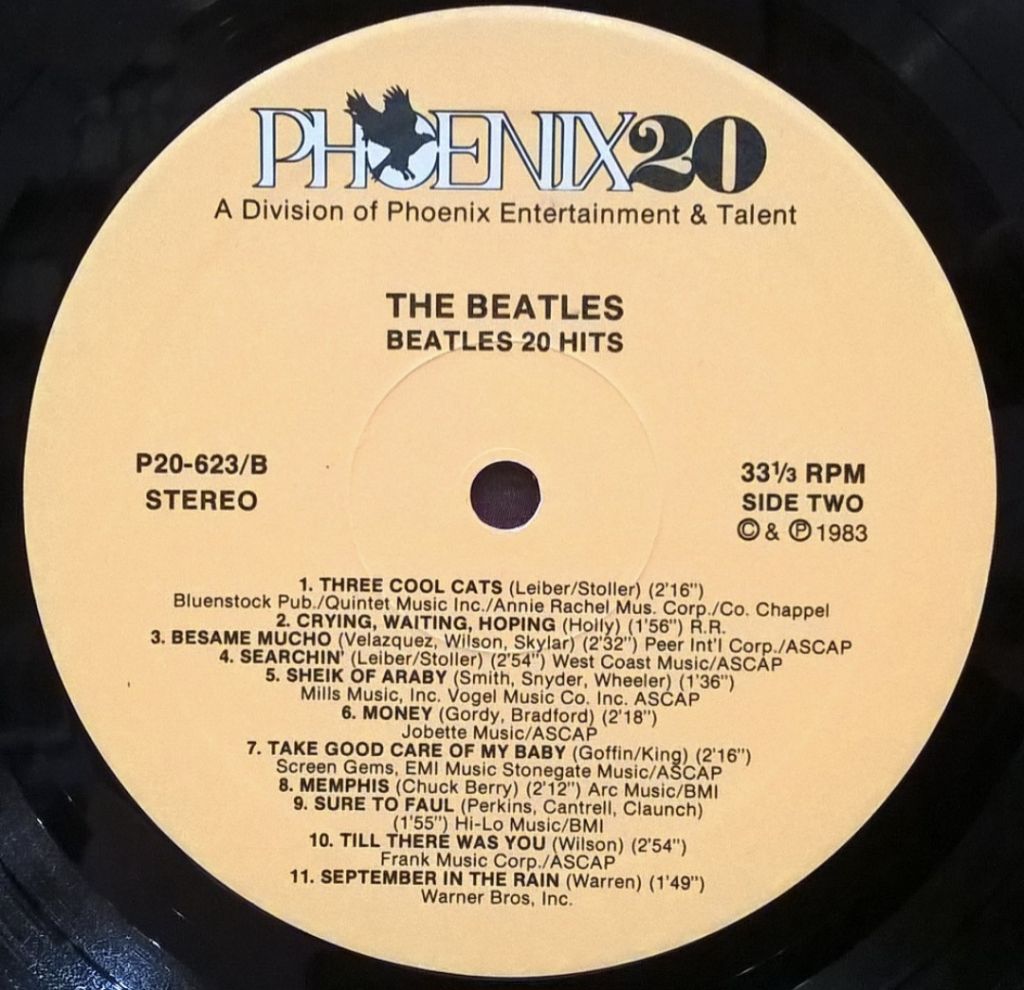 The Beatles - 20 Hits - 1961-62.  (LP). 12. Vinyl. Пластинка. USA. - фото фото фото 3