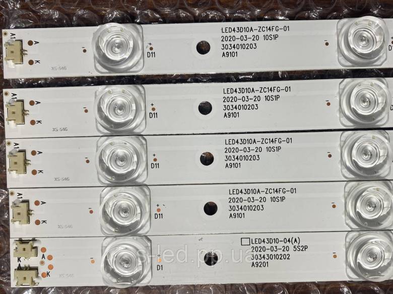 LED підсвітка LED43D10A-ZC14FG-01 LED43D10B-ZC14FG-01 LED43D10-03 LED43D10-04 30343010203 3034301020 - фото фото фото 2