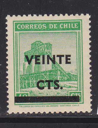 NM Чили  1948 г  MNH - надпечатка - фото фото фото 0