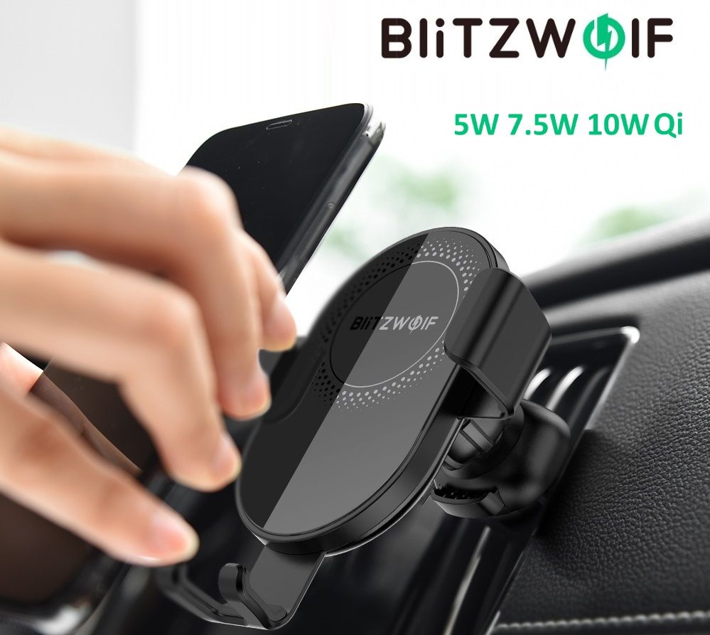 Автодержатель беспроводная зарядка BlitzWolf BW-CW1 10W Держатель Holder - фото фото фото 8