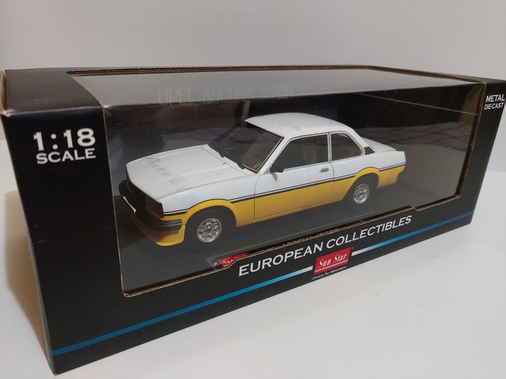 Sun Star 1:18 Opel Ascona i2000  (1979) white-yellow - фото фото фото 1