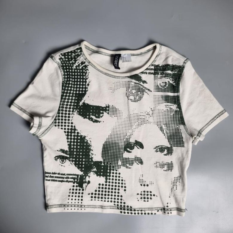Жіночий кроп топ з принтом h&amp;amp;m - фото фото фото 4
