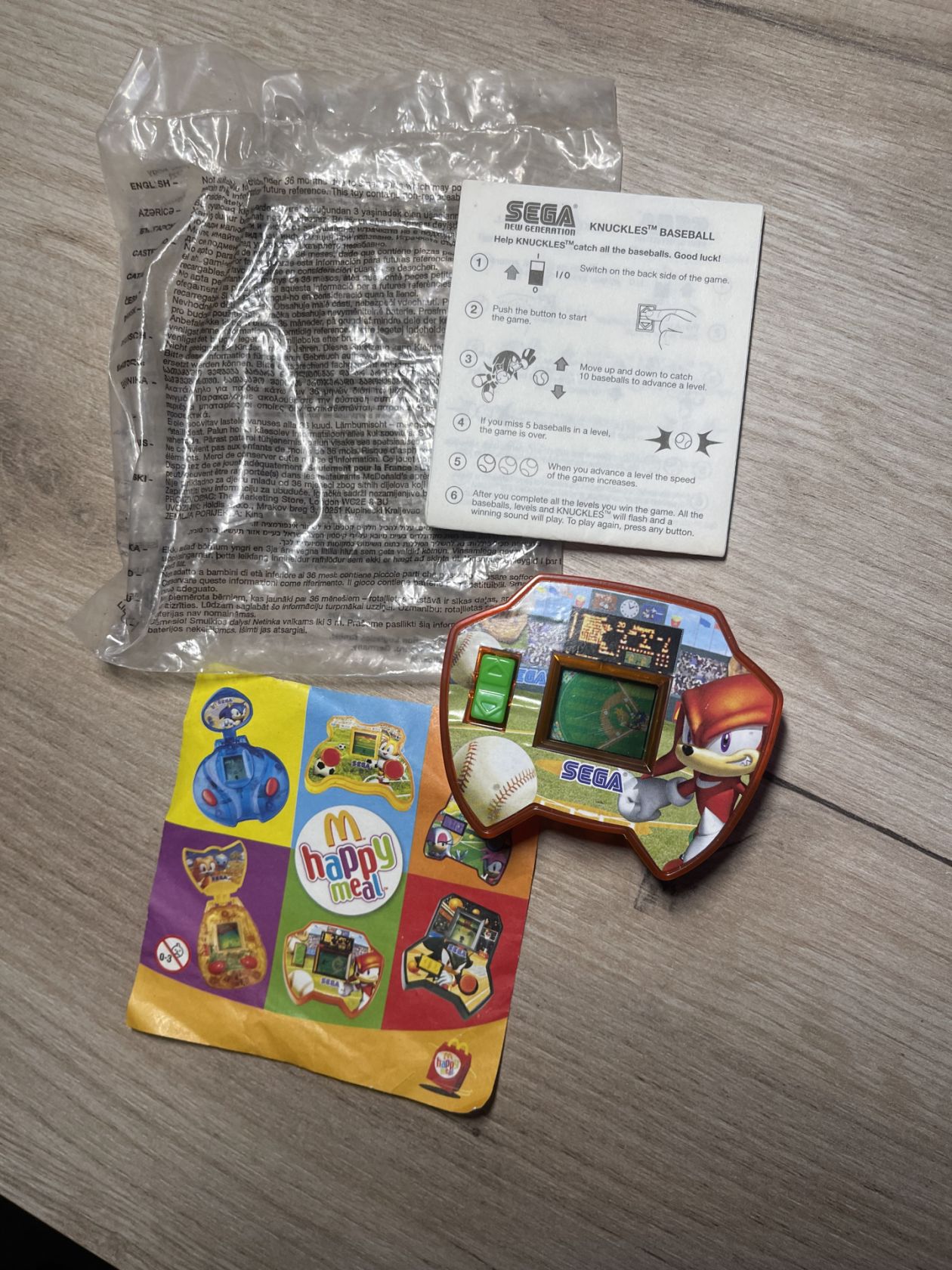 Ретро гра SEGA Knuckles Baseball McDonald's Happy Meal 2005 - фото фото фото 0