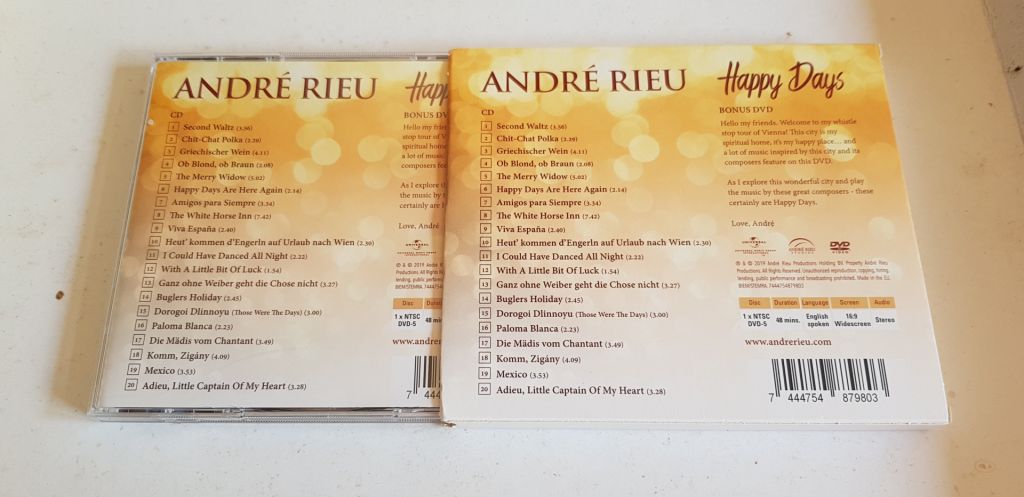Andre Rieu Happy Days CD/DVD фірмовий - фото фото фото 1