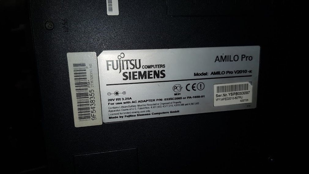 Ноутбук Fujitsu-Siemens AMILO Pro V2010-x № 21130758 - фото фото фото 5