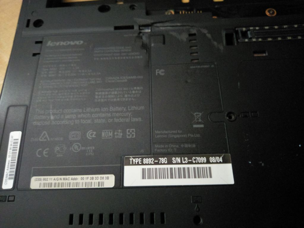 Lenovo T61 Type 8892 робочийрозборка - фото фото фото 6