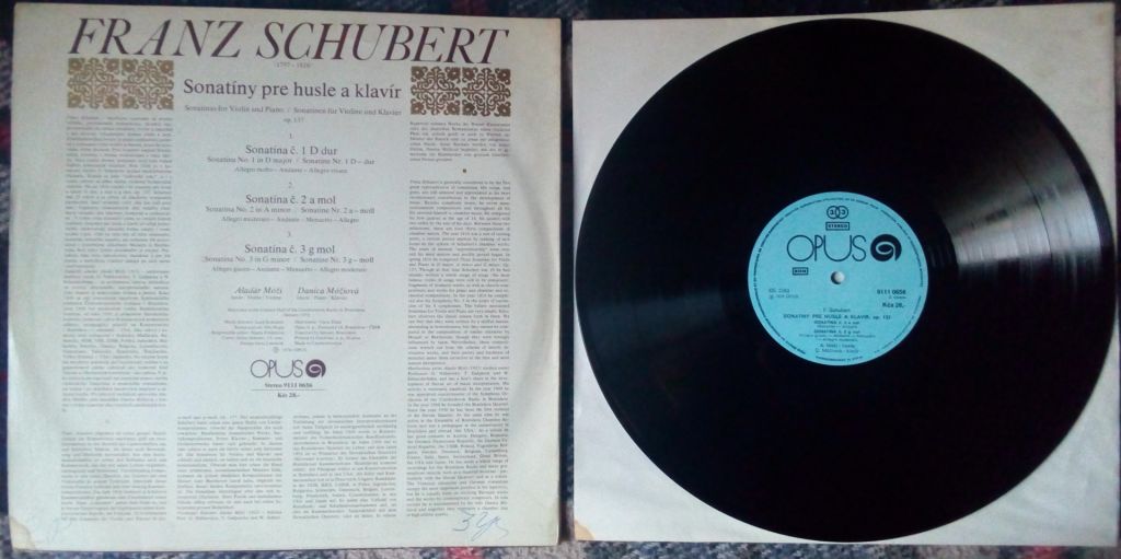 Franz Schubert - Sonatinas For Violin &amp; Piano 1979  (EX/EX) - фото фото фото 1