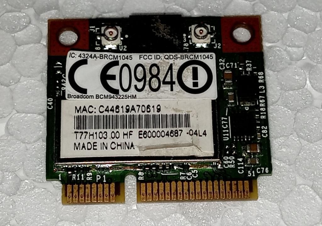 WIFI адаптер з ноутбука ACER ASPIRE 7551G 7741G Broadcom BCM943225HM T77H103 - фото фото фото 1