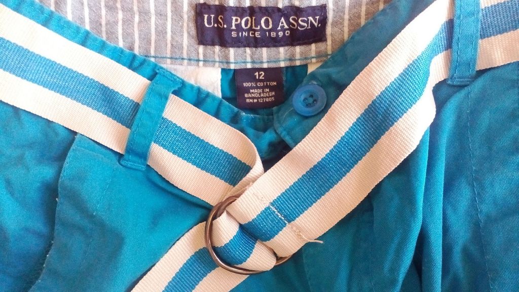 детские брендовые шорты ремень US POLO 12 лет - фото фото фото 1