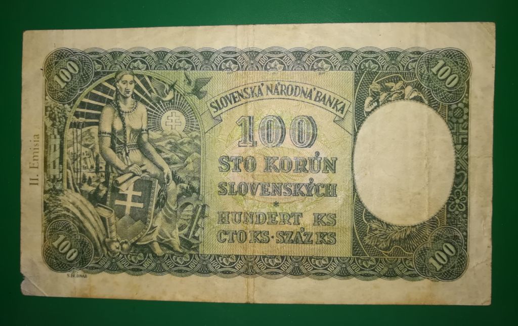 SLOVAKIA Словаччина 100 крон 1940 2-га Емісія. Русинська мова. - фото фото фото 0