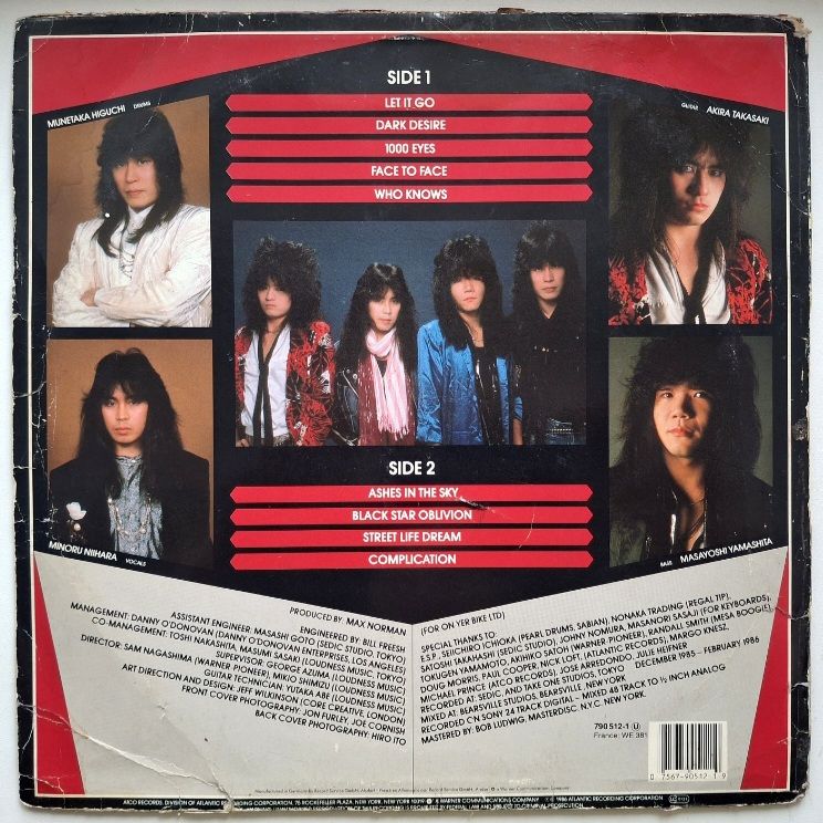 Loudness - Lightning Strikes - 1986.  (LP). 12. Vinyl. Пластинка. Europe. - фото фото фото 1