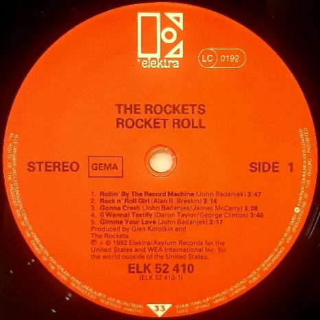 The Rockets - Rocket Roll - 1982.   (LP). 12. Vinyl. Пластинка. Germany - фото фото фото 2