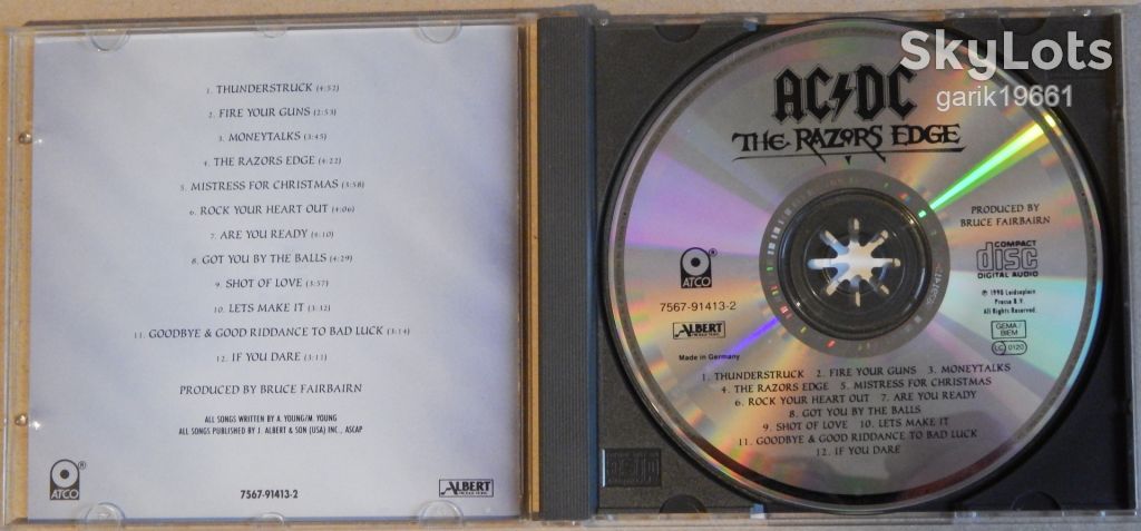 AC/DC – The Razors Edge  (ATCO Records – 7567-91413-2, Germany) - фото фото фото 2