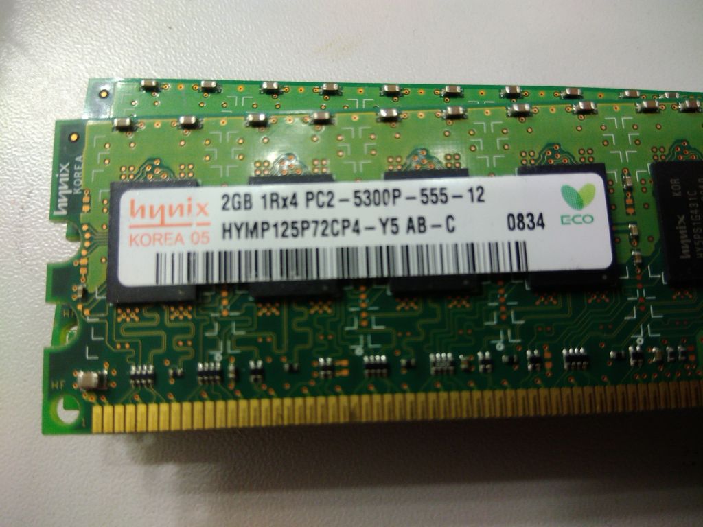 ОЗУ RAM Hynix 2Gb DDR2 ECC REG PC2-5300P = HYMP125P72CP4-Y5 AB-C = серверная - фото фото фото 0