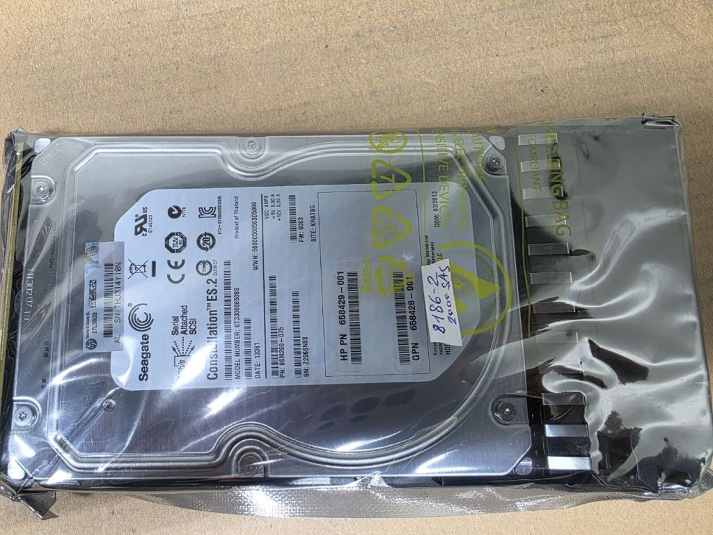 3000Gb 3Tb 3,5 SAS 6Gb ST33000650SS Seagate жорсткий диск НОВИЙ   (8186-2) - фото фото фото 1