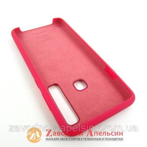 Samsung A9 2018 чехол микрофибра Silicone cover marsala - фото фото фото 2