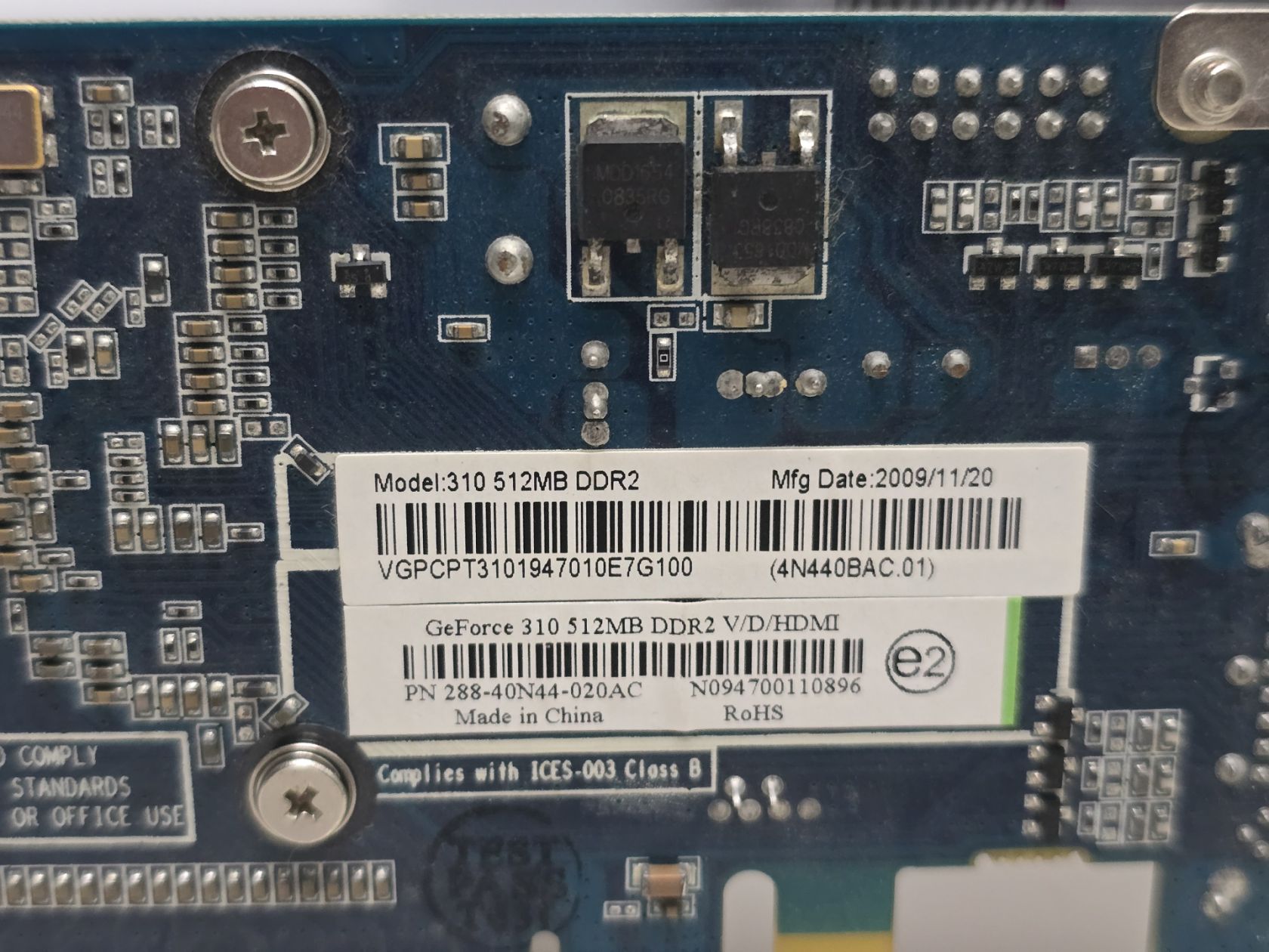Видеокарта Nvidia GeForce 310 512MB  (GDDR2,128 Bit, HDMI, PCI-Ex, Б/у) - фото фото фото 3