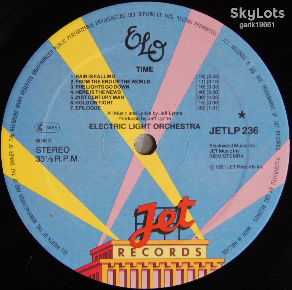 ELO – Time  (Jet Records – JET LP 236, Holland) insert EX+/NM- - фото фото фото 3
