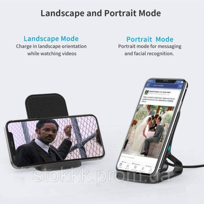 Беспроводная зарядка Lecone Fast Wireless Charger Fabric 10W/7.5W - фото фото фото 0