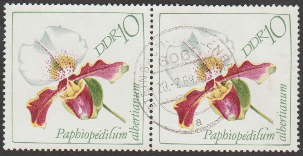 Германия Німеччина ГДР 1968 флора орхидеи пара - фото фото фото 0