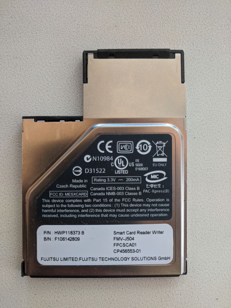 Fujitsu Smart Card Reader Writer FMV-J504 FPCSCA01 CP456553 - 01 - фото фото фото 1
