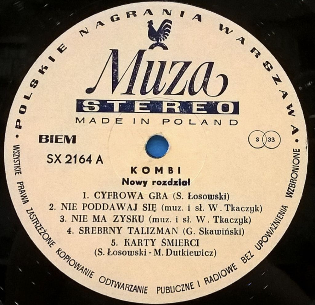 Kombi ‎- Nowy Rozdział - 1984.  (LP). 12. Vinyl. Пластинка. Poland. Rare. - фото фото фото 3