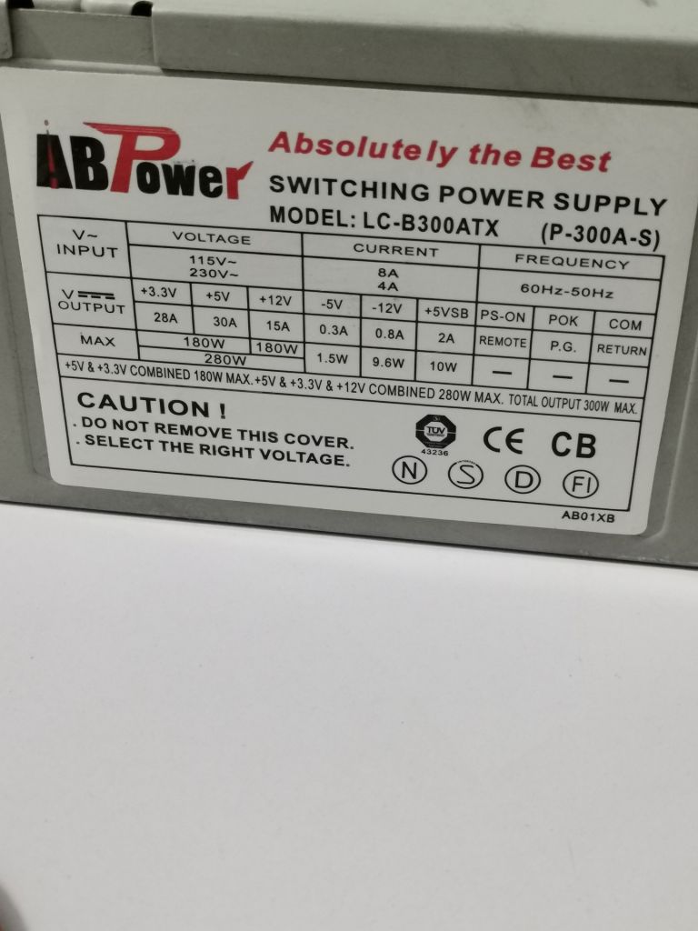 Блок питания живлення Ab power LC-B300AX 300W - фото фото фото 3