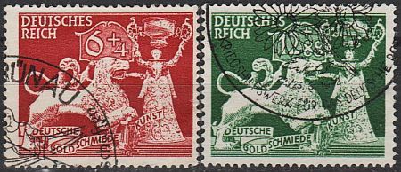 1942 - Рейх - Ювелірне мистецтво Mi.816-17 _5.0 €_ гаш - фото фото фото 0