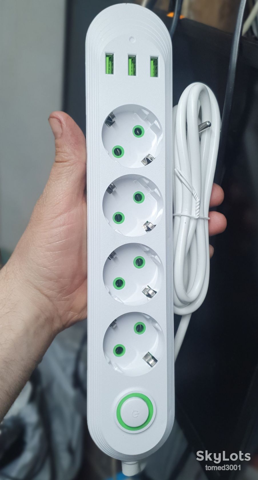 переноска мережевий фільтр usb зарядне 2м нова білого кольору - фото фото фото 2