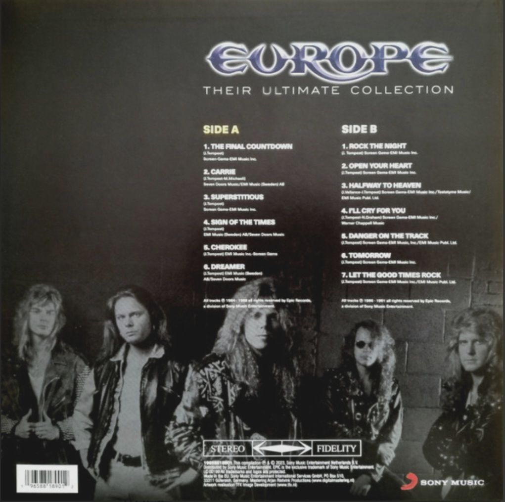 Europe - Their Ultimate Collection - 1983-2015.  (LP). 12. Vinyl. Пластинка. S/S. - фото фото фото 1