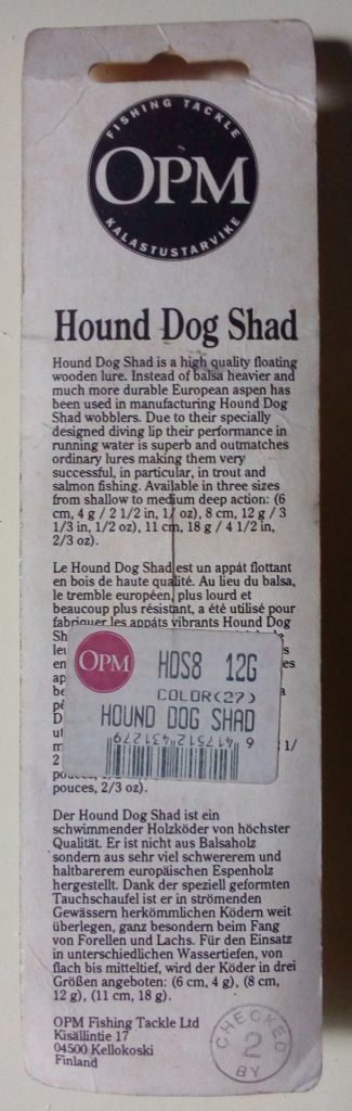 Воблер OPM Hound Dog Shad HDS8 12G  (27)  (Finland)  (новый) - фото фото фото 1
