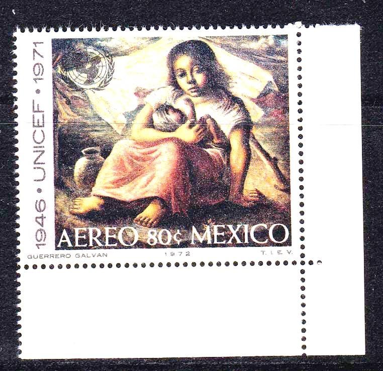 NM Искусство . Мексика 1972 г  MNH - UNICEF - фото фото фото 0