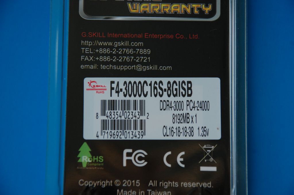 Оперативка G.Skill Aegis 8GB DDR4 3000MHz CL16 F4-3000C16 - фото фото фото 4