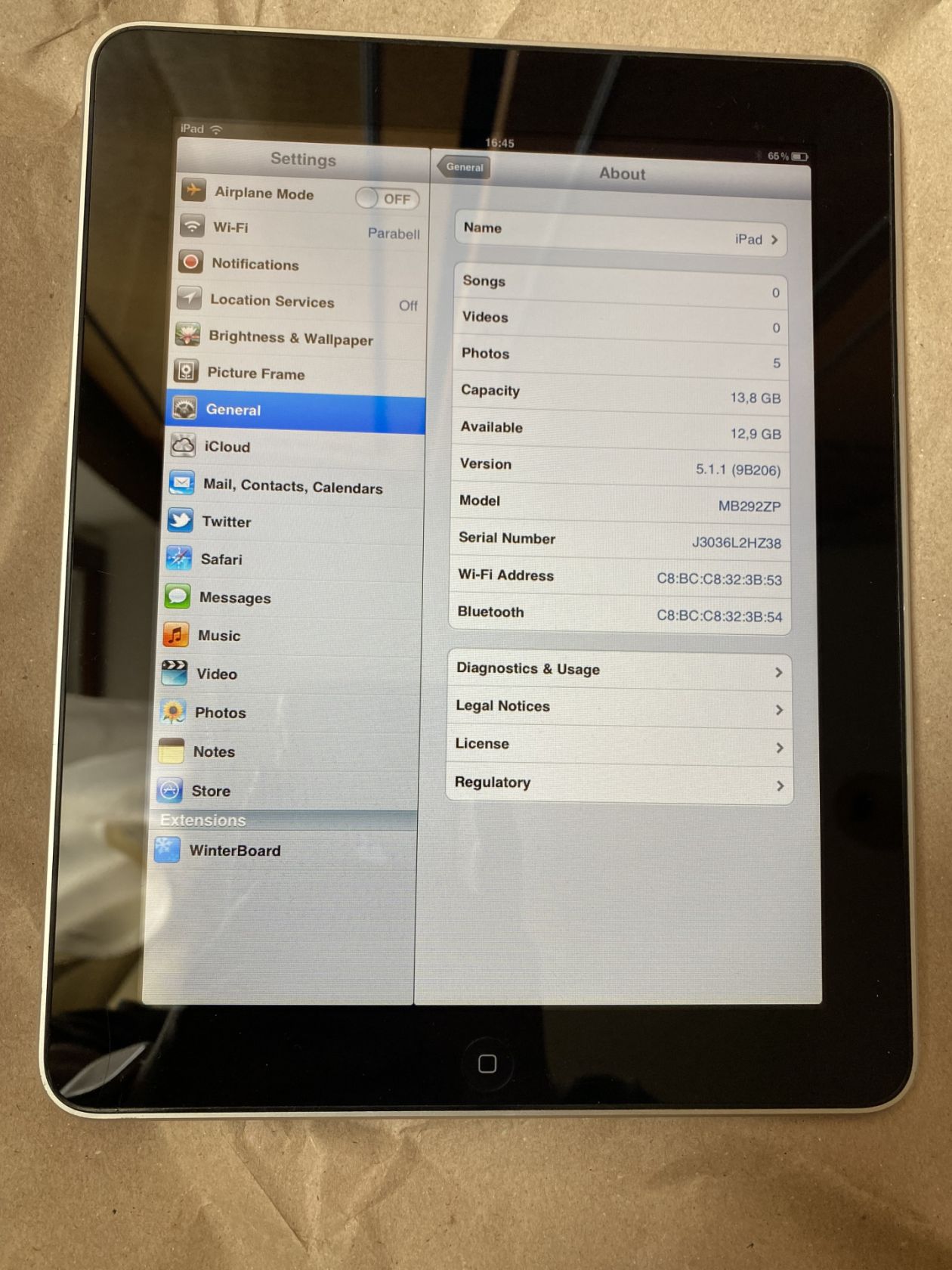Apple iPad 1 16GB Wi-Fi A1219 Jailbreak iOS 5.1.1 - фото фото фото 2