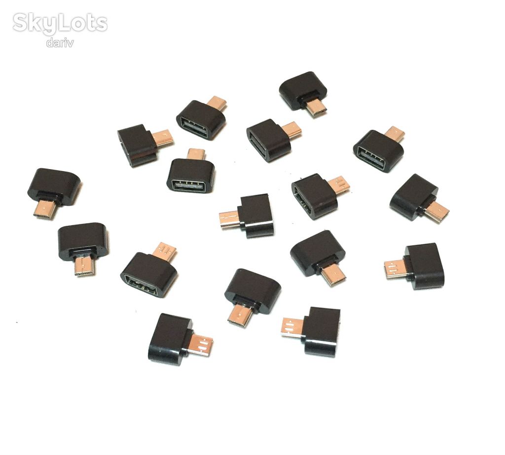 OTG переходник Plastic micro USB Black - фото фото фото 0
