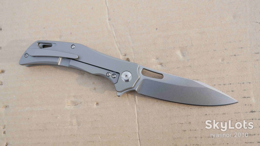 Untitled EF334, Titanium, D2 Stonewash, Ball Bearing, Outdoor, Tactical, EDC, Frame Lock - фото фото фото 12
