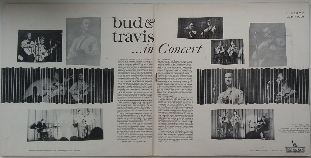 BUD AND TRAVIS ... In Concert 2LP VG++/VG- - фото фото фото 1